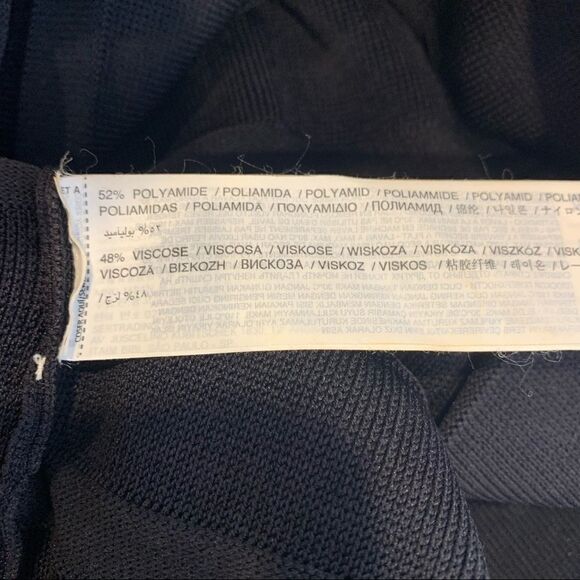 MNG Basics Black Ribbed Bodycon Sweater Dress Size M/8 - Picture 8 of 11